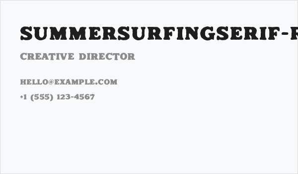 SummerSurfingSerif-Rough Business Card