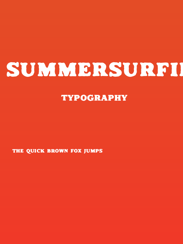 SummerSurfingSerif-Rough Poster