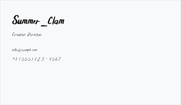Summer_Clam Business Card