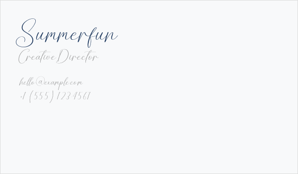 Summerfun Business Card
