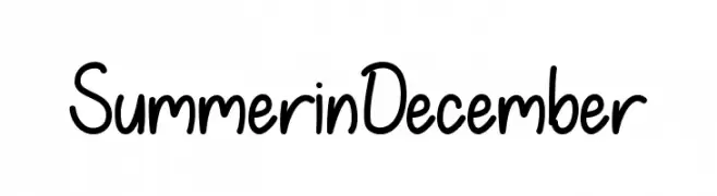 SummerinDecember  Free Fonts Download