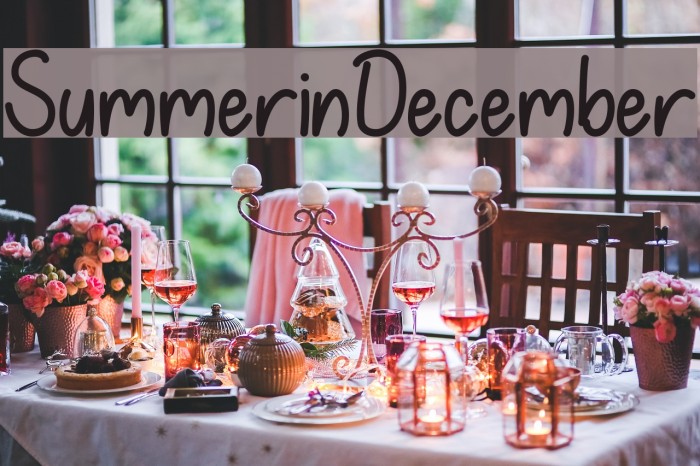 SummerinDecember Font examples