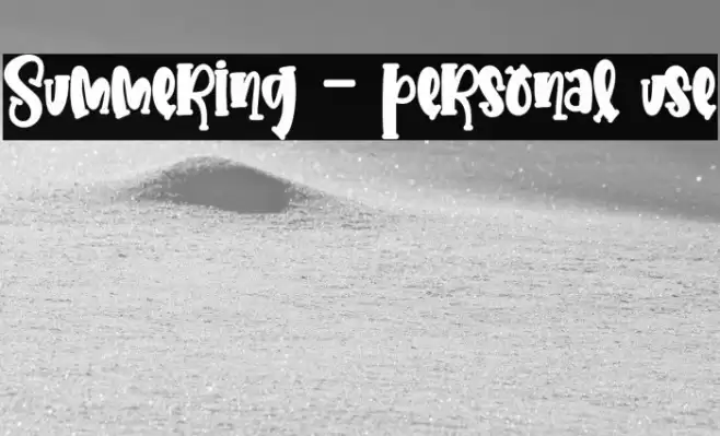 Summering - personal use خط examples