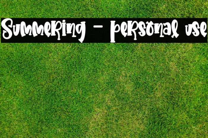 Summering - personal use Example 2