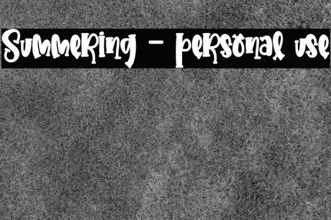 Summering - personal use خط examples