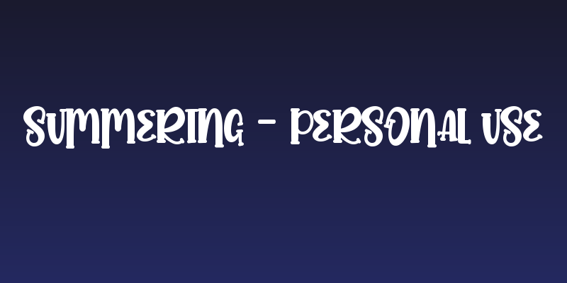 Summering - personal use Social Header