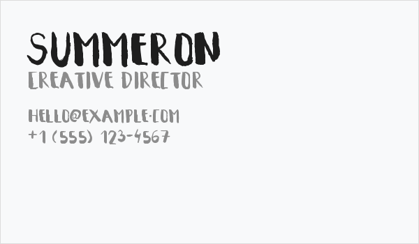 Summeron Business Card