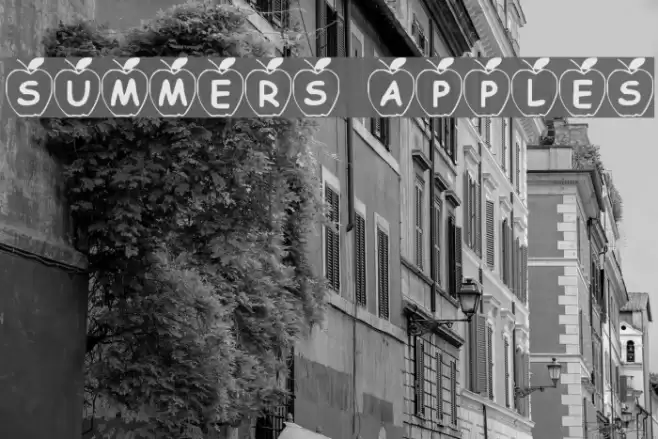 Summers Apples Schriftart examples