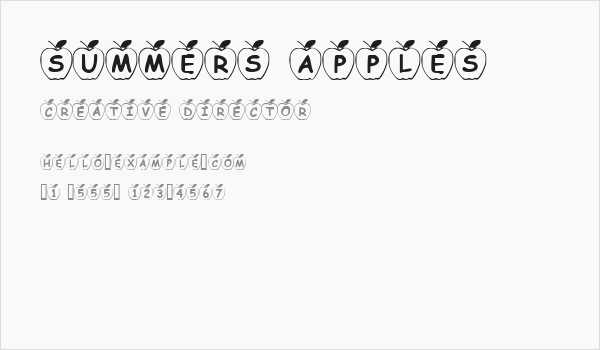 Summers Apples Business Card