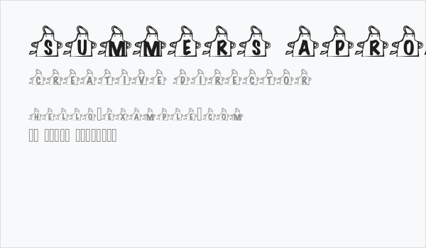 Summers Aprons Business Card