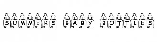 Summers Baby Bottles  Free Fonts Download