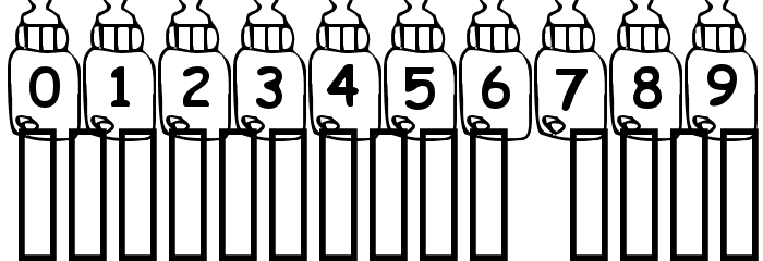 Summers Baby Bottles Polices AUTRES CHARS