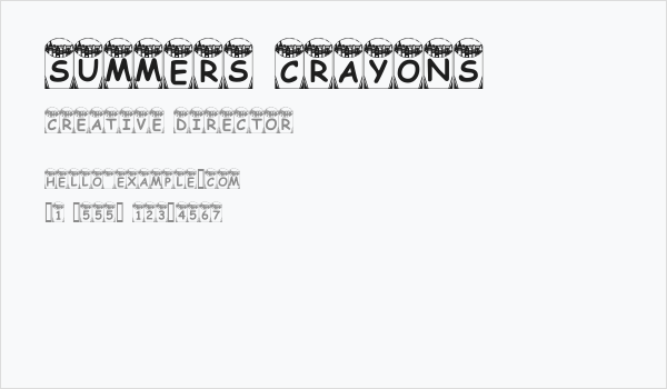Summers Crayons Business Card