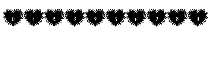 Summer's LaceHearts Font OTHER CHARS