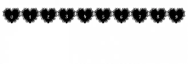 Summer's LaceHearts Font OTHER CHARS