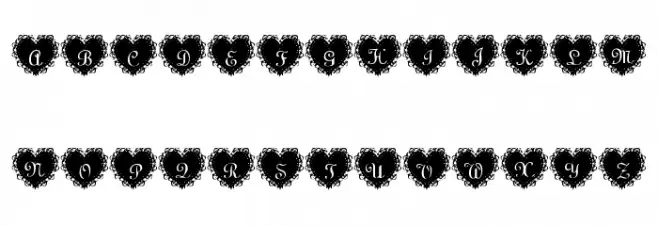 Summer's LaceHearts Schriftart Groß