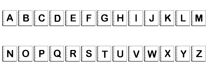Summers Notebook Font LOWERCASE