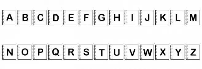 Summers Notebook फ़ॉन्ट लोअरकेस