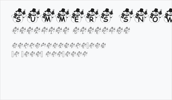 Summers Snowman Business Card