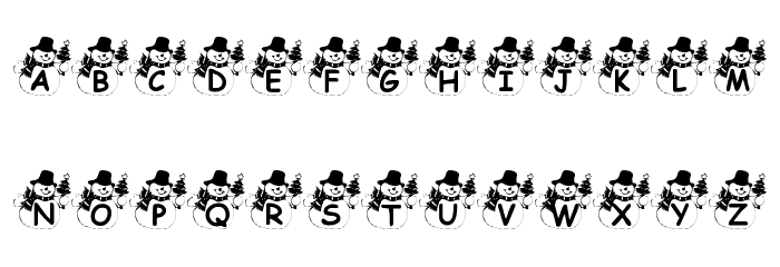 Summers Snowman Font LOWERCASE