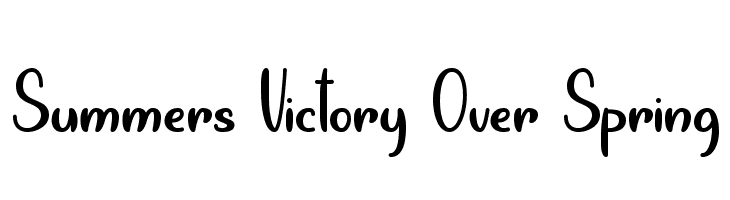 Summers Victory Over Spring Font