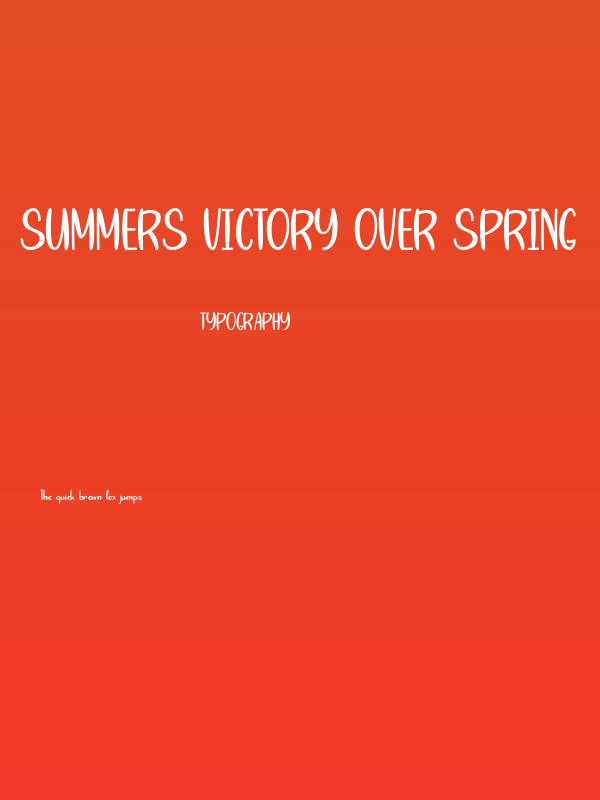 Summers Victory Over Spring Poster
