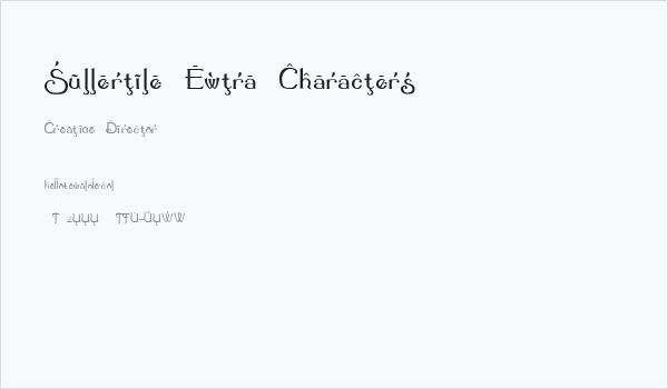 Summertime Extra Characters Business Card