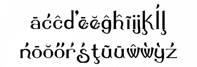 Summertime Extra Characters Schriftart Kleinbuchstaben