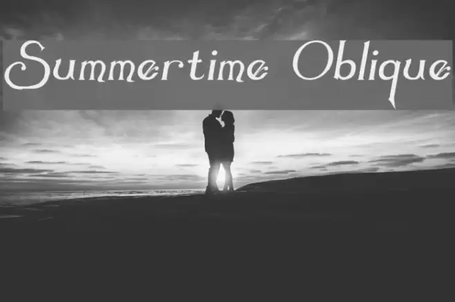 Summertime Oblique Font examples