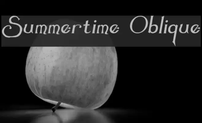Summertime Oblique Font examples