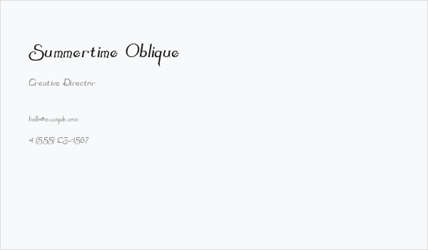 Summertime Oblique Business Card