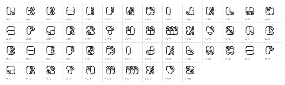 Summertime Regular Character Map
