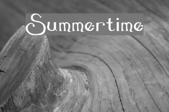 Summertime Caratteri examples