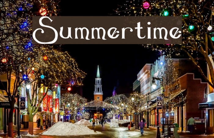 Summertime Font examples