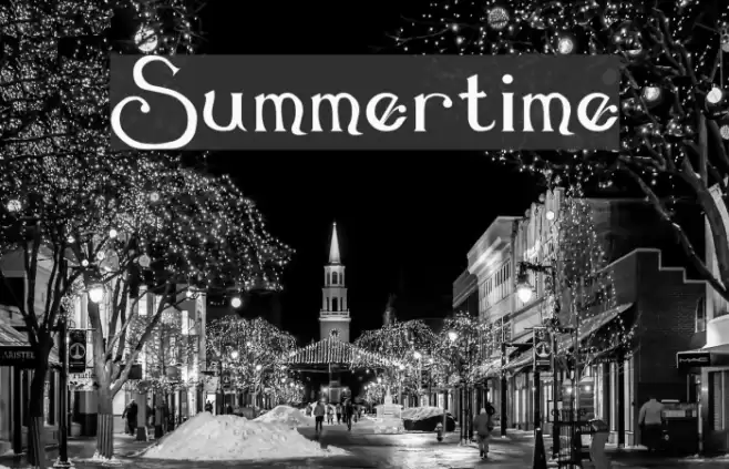 Summertime Caratteri examples