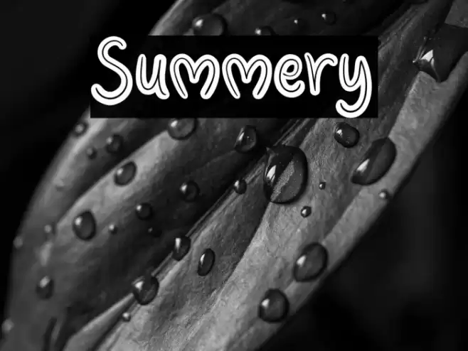 Summery Font examples
