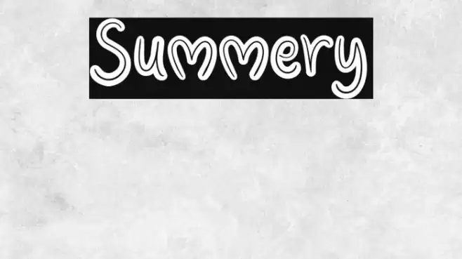 Summery Font examples