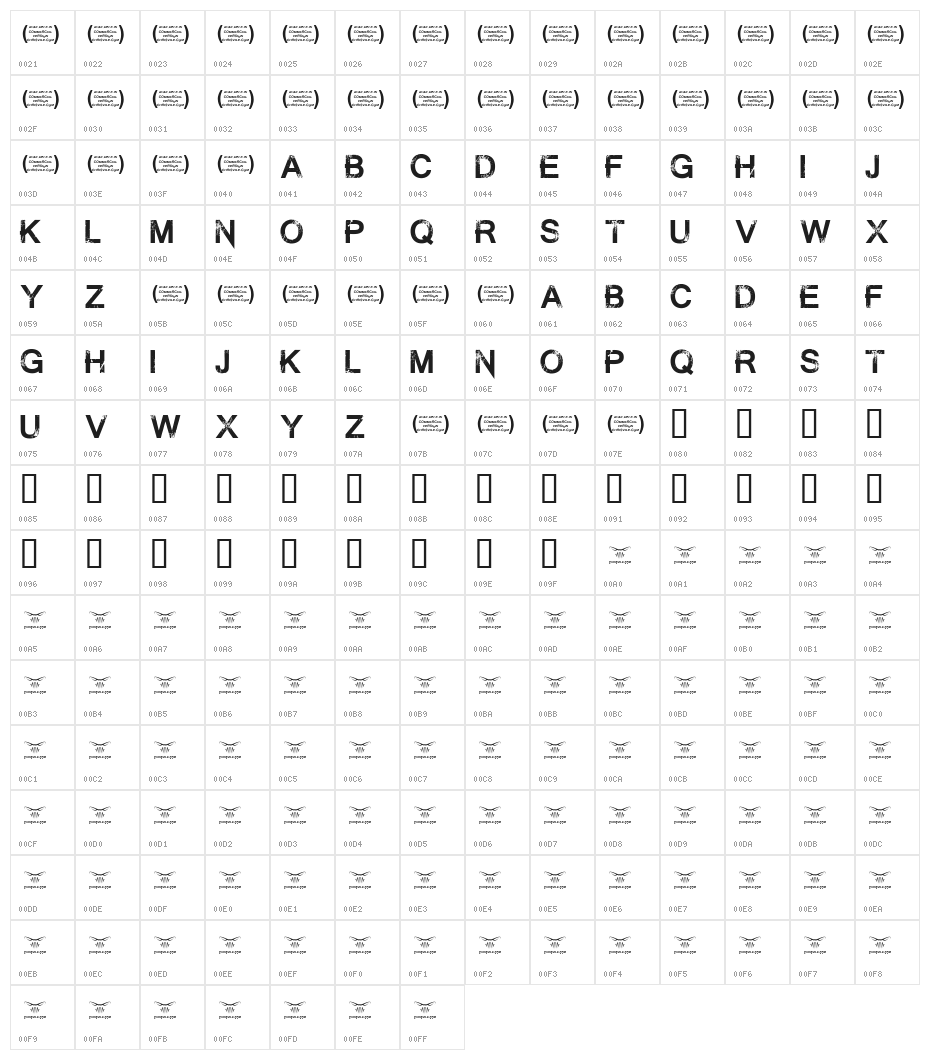 Summon the Executioner Regular Character Map