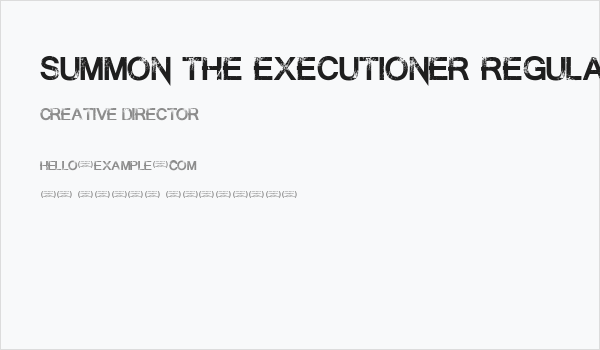 Summon the Executioner Regular Business Card