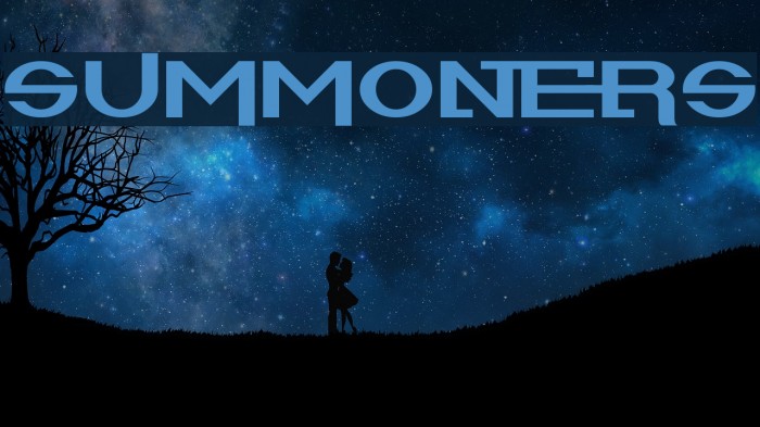 Summoners Font examples