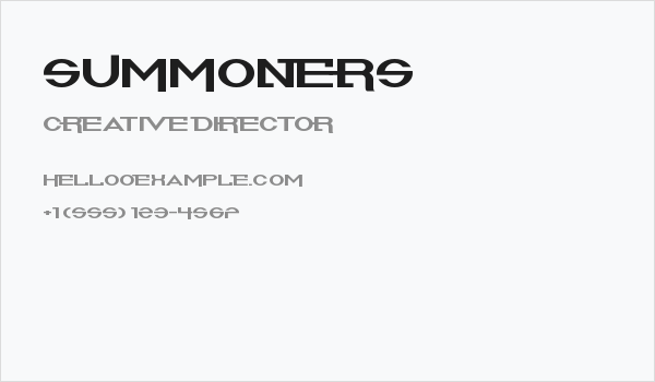 Summoners Business Card