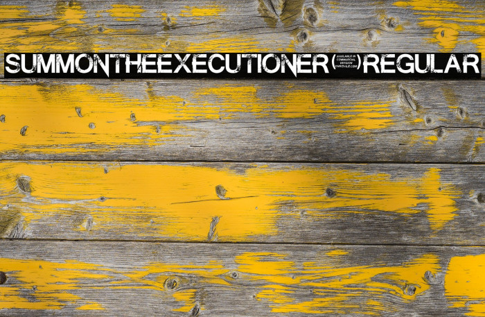 SummontheExecutioner-Regular Font examples