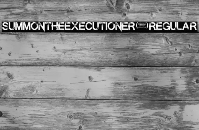 SummontheExecutioner-Regular Font examples