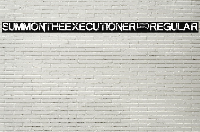 SummontheExecutioner-Regular Font examples