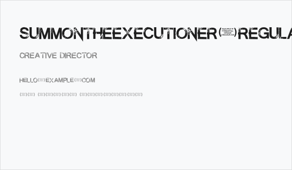 SummontheExecutioner-Regular Business Card
