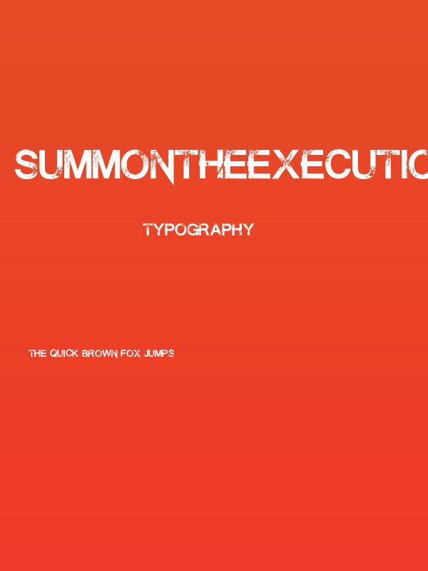 SummontheExecutioner-Regular Poster