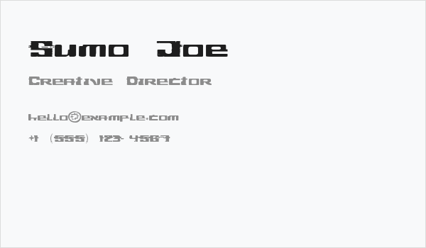 Sumo Joe Business Card