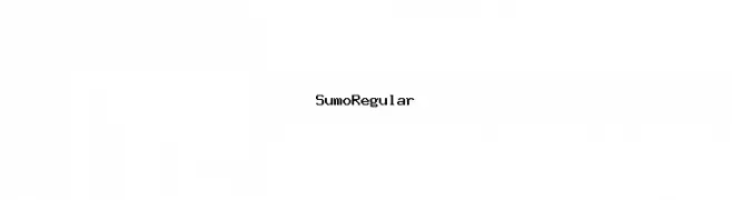 Sumo Regular Caratteri