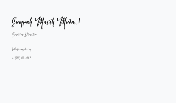 Sumpah Masih Muda_1 Business Card