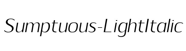 Sumptuous-LightItalic Font